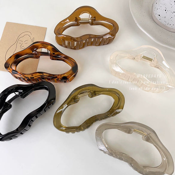 Women's Acrylic Large Shark Clip Headwear Stamping Hairpin