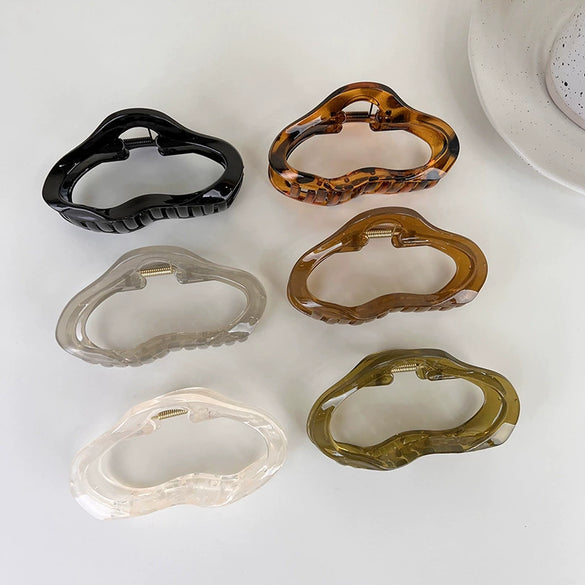 Women's Acrylic Large Shark Clip Headwear Stamping Hairpin