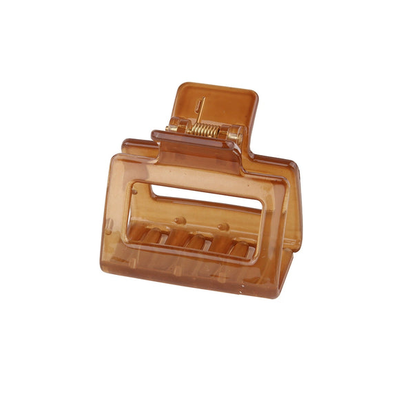Women's Acrylic Rectangular Hairpin Claw Clip With Geometric Style And Baking Paint Treatment