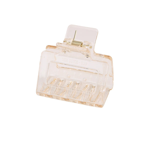 Women's Acrylic Rectangular Hairpin Claw Clip With Geometric Style And Baking Paint Treatment