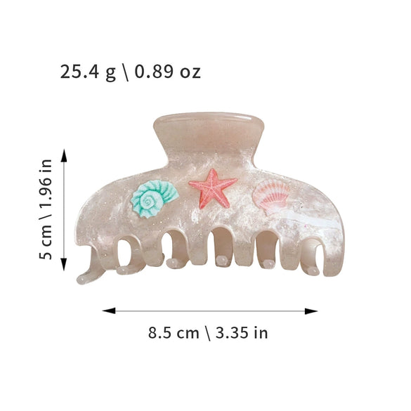 Women's Acrylic Semicircular Baking Paint Light Luxury Minimalist Vacation Style Hair Clip