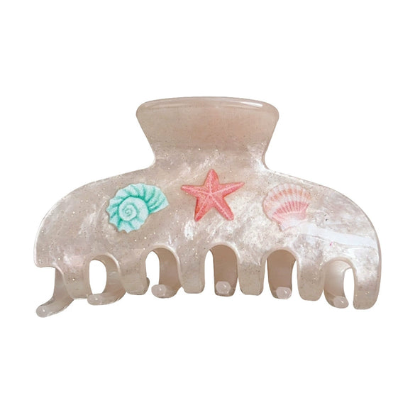 Women's Acrylic Semicircular Baking Paint Light Luxury Minimalist Vacation Style Hair Clip