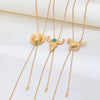 Women's Adjustable Alloy Snake Chain Necklace With Animal Zodiac Pendant And Electroplated Medievalinspired Design