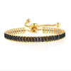 Women's Adjustable Birthstone Bracelet Zircon Geometric Fashion Jewelry Accessories