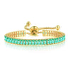 Women's Adjustable Birthstone Bracelet Zircon Geometric Fashion Jewelry Accessories