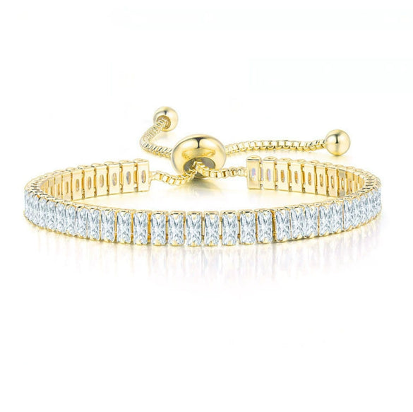 Women's Adjustable Birthstone Bracelet Zircon Geometric Fashion Jewelry Accessories