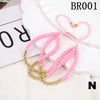Women's Adjustable Braided Crystal Glass Beaded Bracelet Geometric Ins Style Fashion Bracelet