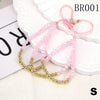 Women's Adjustable Braided Crystal Glass Beaded Bracelet Geometric Ins Style Fashion Bracelet