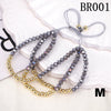 Women's Adjustable Braided Crystal Glass Beaded Bracelet Geometric Ins Style Fashion Bracelet