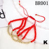 Women's Adjustable Braided Crystal Glass Beaded Bracelet Geometric Ins Style Fashion Bracelet