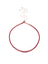 Women's Adjustable Copper Collar Necklace With Geometric Zircon Pendant Simple Natural Style Bamboo Chain Statement Jewelry