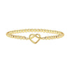 Women's Adjustable Geometric Beaded Bracelet With Electroplated Metal Pendant Simple Elegant Fashion Jewelry