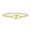 Women's Adjustable Geometric Beaded Bracelet With Electroplated Metal Pendant Simple Elegant Fashion Jewelry
