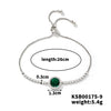 Women's Adjustable Geometric Bright Star Bracelet In Environmentally Friendly Copper With Colorful Zirconia Accents