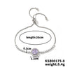 Women's Adjustable Geometric Bright Star Bracelet In Environmentally Friendly Copper With Colorful Zirconia Accents