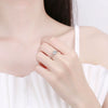 Women's Adjustable Geometric Silver Ring With Electroplated Finish Simple Fashion Jewelry