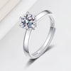 Women's Adjustable Geometric Silver Ring With Electroplated Finish Simple Fashion Jewelry