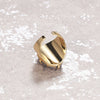 Women's Adjustable Natural Stone Ring Agate Gold Plated Geometric Style Jewelry