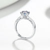 Women's Adjustable Open Geometric Moissanite Ring In Electroplated 925 Silver Fashion Proposal Wedding Anniversary Ring