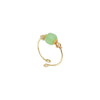 Women's Adjustable Opening Copper Ring With Geometric Style And Electroplating Treatment
