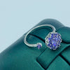 Women's Adjustable Opening Rotating Ring Copper Flower Design Electroplated Light Luxury Accessories