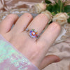 Women's Adjustable Opening Rotating Ring Copper Flower Design Electroplated Light Luxury Accessories