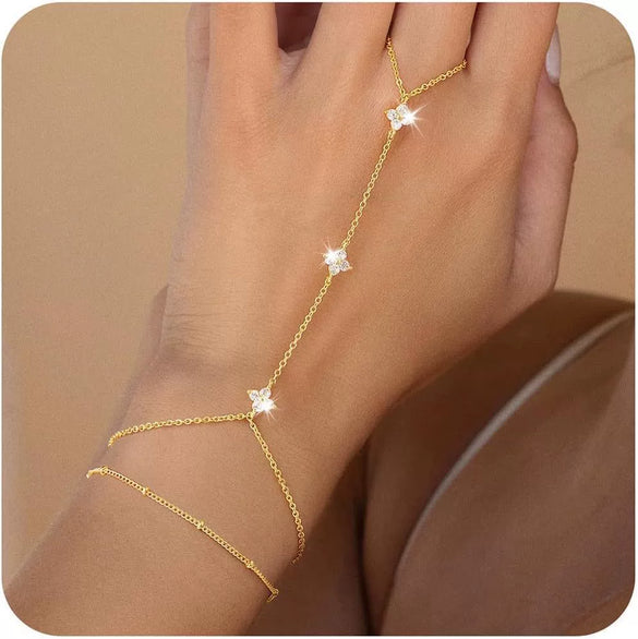 Women's Adjustable Retro Geometric Copper Ring And Bracelet Set Simple Electroplated Fashion Jewelry Daily Wear Accessories