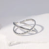 Women's Adjustable Stainless Steel Opening Ring Geometric Minimalist Style Electroplated