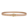 Women's All Match Simple Light Luxury Genuine Leather Belt With Hand Stitching Semicircle Buckle And Embossing