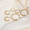 Women's All Match Twist Earrings In Stainless Steel With Geometric Design And Pvdp Furnace Real Gold Treatment
