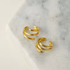 Women's Allmatch Distinctive Geometric Round Line Ear Clip Made Of S925 Sterling Silver With Electroplating Design