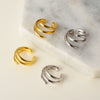 Women's Allmatch Distinctive Geometric Round Line Ear Clip Made Of S925 Sterling Silver With Electroplating Design
