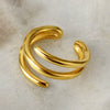 Women's Allmatch Distinctive Geometric Round Line Ear Clip Made Of S925 Sterling Silver With Electroplating Design