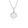 Women's Allmatch Light Luxury S925 Silver Geometric Pendant Clavicle Necklace With Cross Chain