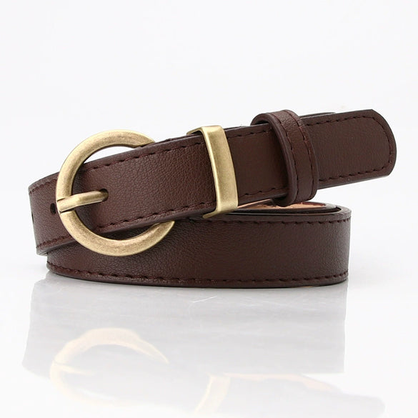 Women's Allmatch Minimalist Fashion Light Luxury Casual Pin Buckle Belt Made Of High Quality Pu With Alloy Belt Buckle And Electroplating Design