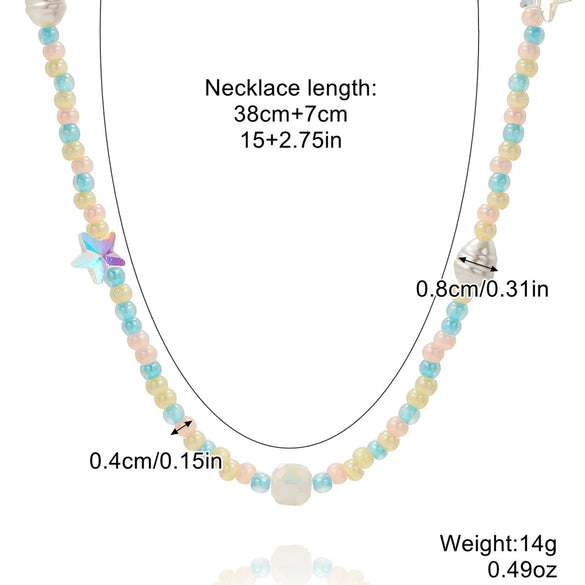 Women's Alloy And Artificial Crystal Beaded Necklace Handmade With Honeybee Animals Pattern And Electroplating Treatment