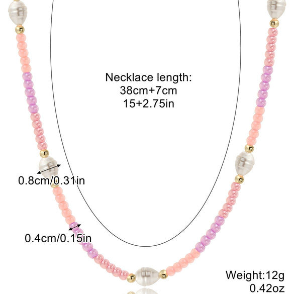Women's Alloy And Artificial Crystal Beaded Necklace Handmade With Honeybee Animals Pattern And Electroplating Treatment
