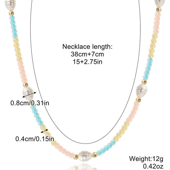 Women's Alloy And Artificial Crystal Beaded Necklace Handmade With Honeybee Animals Pattern And Electroplating Treatment