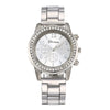 Women's Alloy And Imitation Leather Band Round Dial Quartz Watch