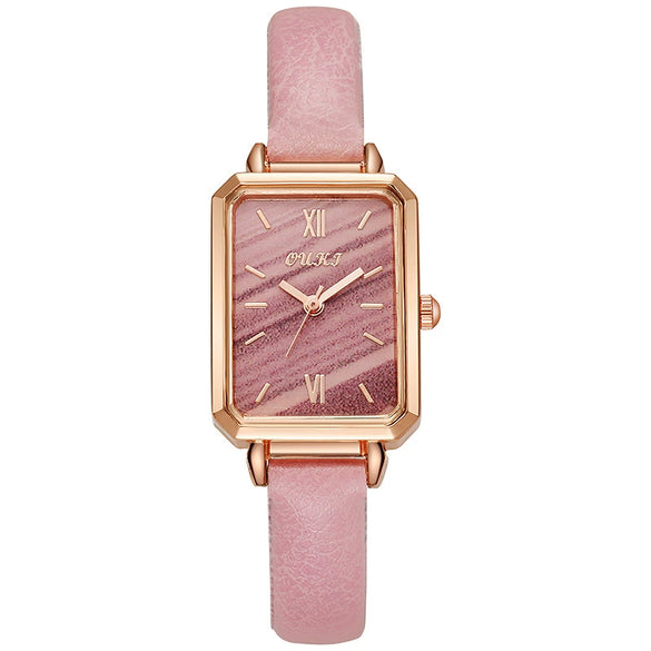 Women's Alloy And Imitation Leather Fashion Retro Square Watch