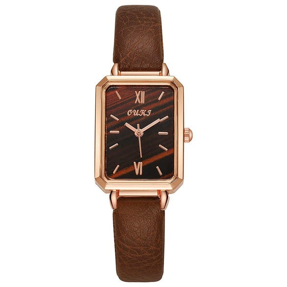 Women's Alloy And Imitation Leather Fashion Retro Square Watch
