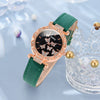 Women's Alloy And Imitation Leather Fashion Simple Round Dial Watch With Spiral Crown And Pin Buckle