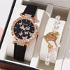 Women's Alloy And Imitation Leather Fashion Simple Round Dial Watch With Spiral Crown And Pin Buckle