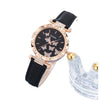 Women's Alloy And Imitation Leather Fashion Simple Round Dial Watch With Spiral Crown And Pin Buckle