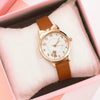 Women's Alloy And Imitation Leather Fresh Cute Cat Quartz Watch With Round Dial And Titanium Buckle