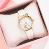 Women's Alloy And Imitation Leather Fresh Cute Cat Quartz Watch With Round Dial And Titanium Buckle