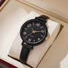 Women's Alloy And Imitation Leather Quartz Belt Watch Round Dial Pin Buckle Retro Casual Style