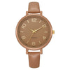 Women's Alloy And Imitation Leather Quartz Belt Watch Round Dial Pin Buckle Retro Casual Style