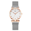 Women's Alloy And Leather Bracelet Set With Round Dial Quartz Watch Leisure Style