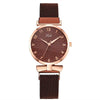 Women's Alloy And Leather Bracelet Set With Round Dial Quartz Watch Leisure Style